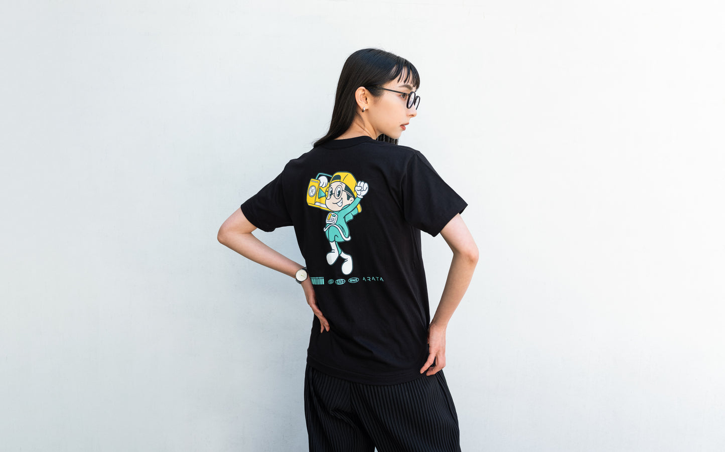 Tシャツ ラジカセBOY グリーン(生地・黒)