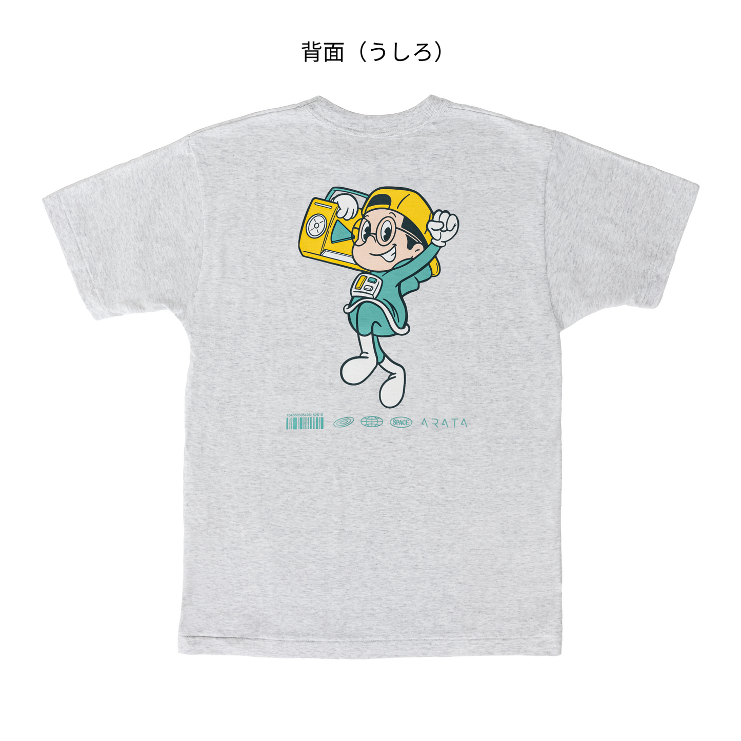 Tシャツ ラジカセBOY グリーン(生地・オートミール)