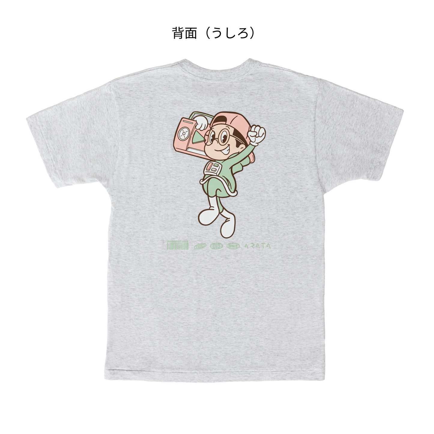 Tシャツ ラジカセBOY ピンク(生地・オートミール)