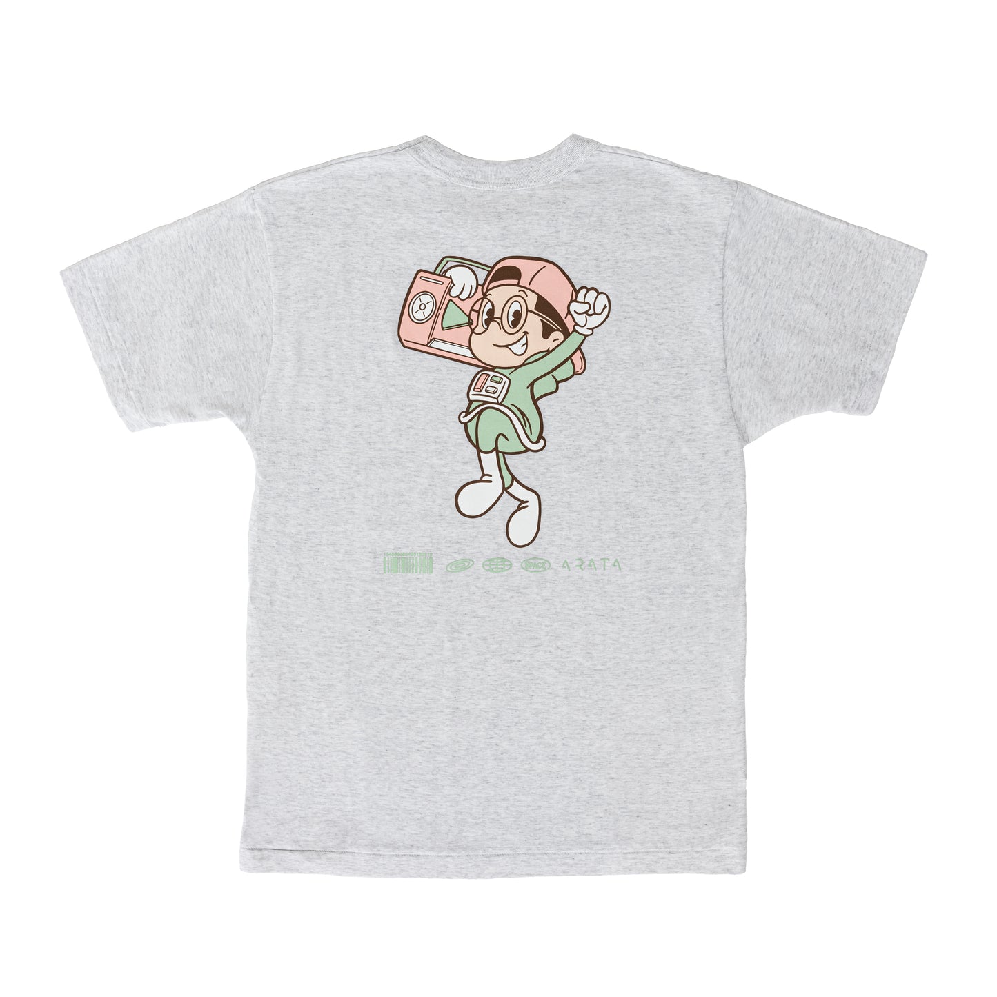Tシャツ ラジカセBOY ピンク(生地・オートミール)