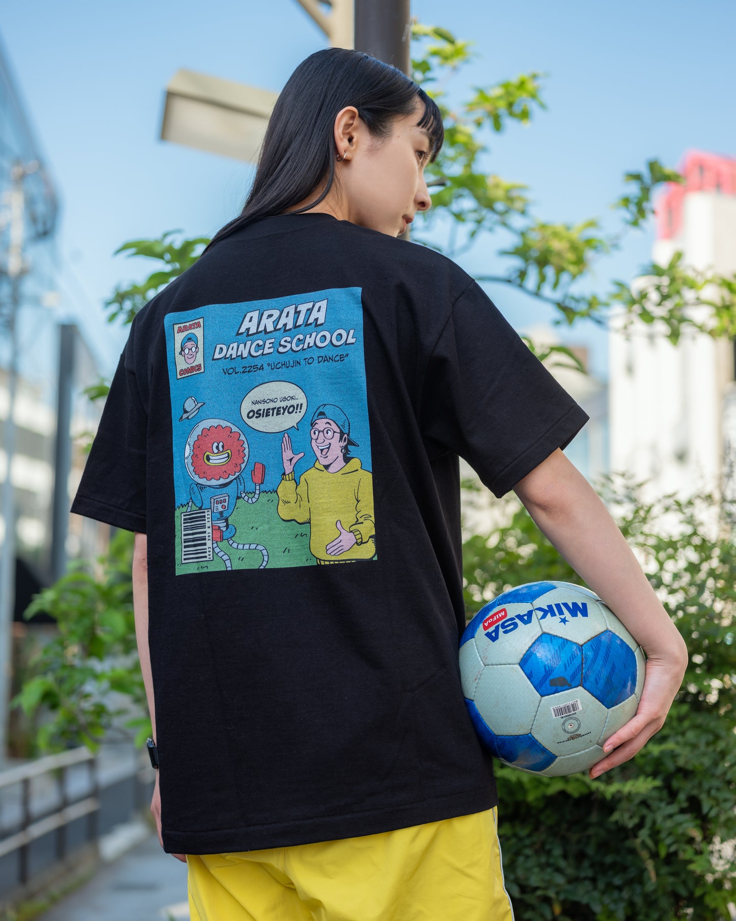 Tシャツ レトロコミック〜宇宙人編〜（生地・黒）