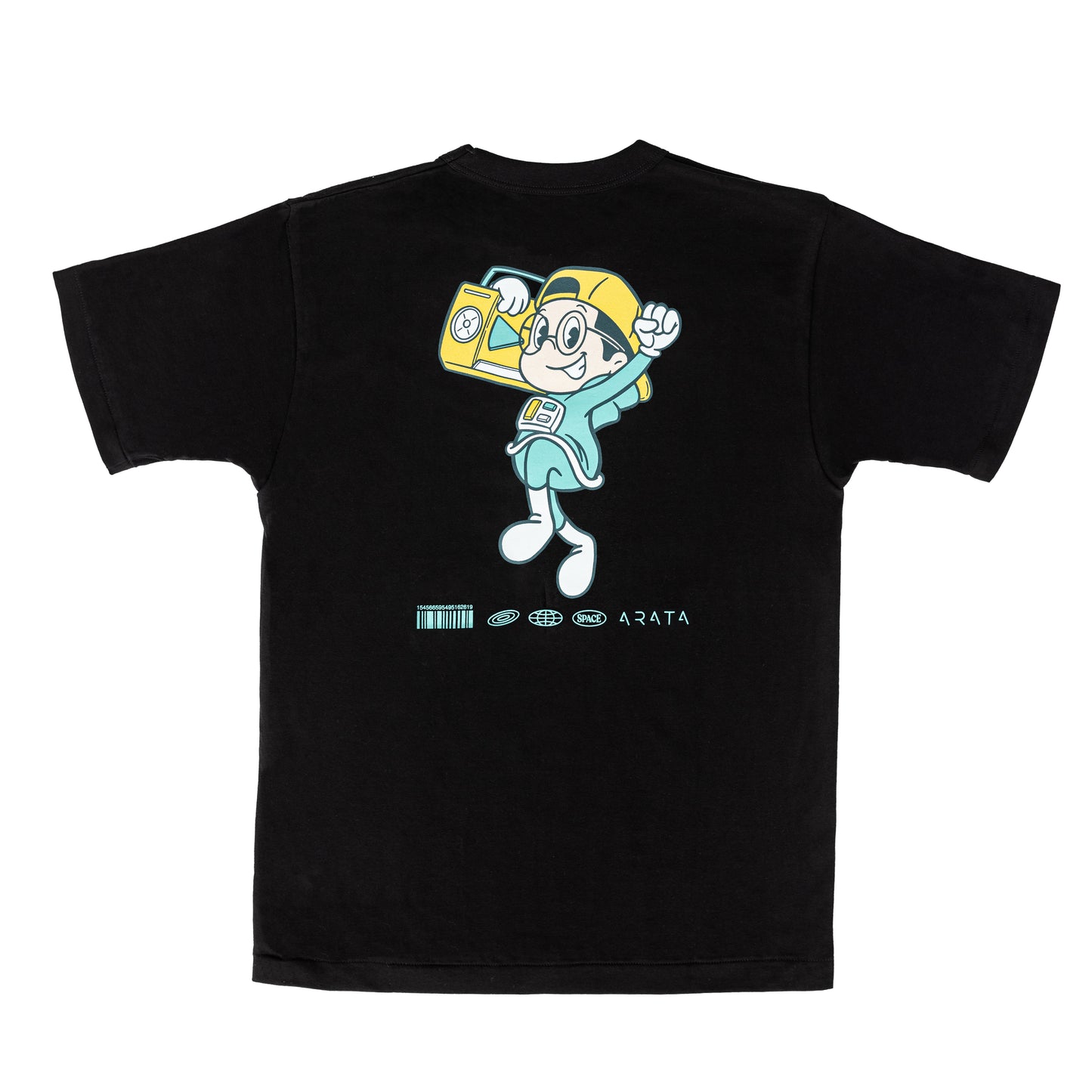 Tシャツ ラジカセBOY グリーン（生地・黒）　